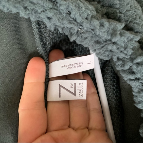 Zella dark green Sherpa fleece pullover hoodie - Picture 3 of 5